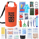 Uitbreiding 2026 — 12 extra items (Ocean Pack + dry bag, poncho, duct tape, glow sticks, ice pack, blister pad, sting relief, waterproof notebook, steri-strips, hi-vis vest, ...)