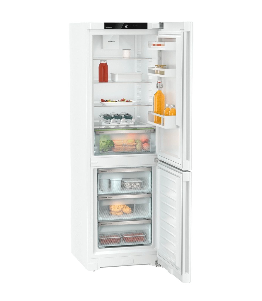 Koelkast Combi Bottom 227 l/103 l,3 lades, BxH : 60 x 185cm, NoFrost,D