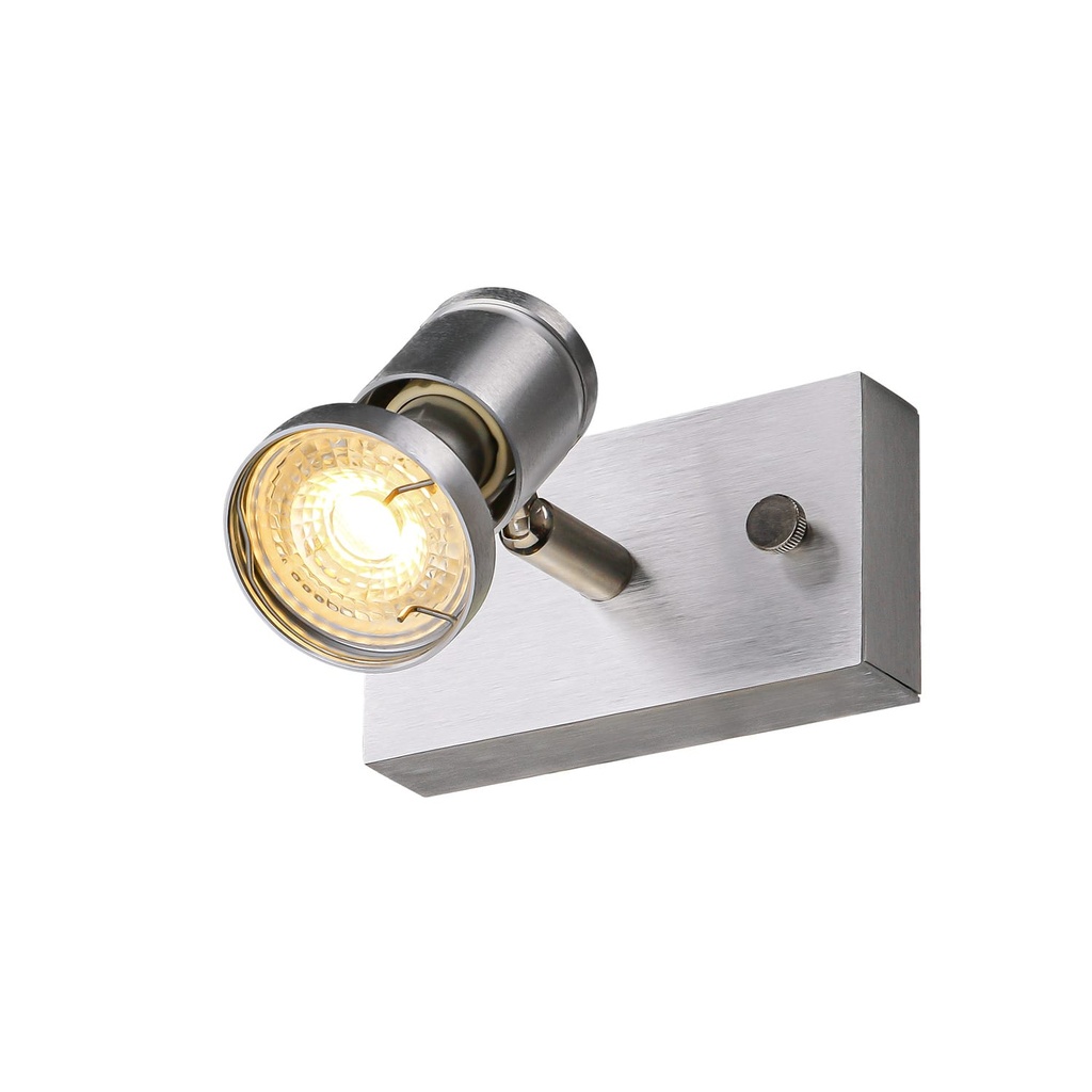 Asto 1 wand/plafondopbouwspot GU10 50W 230V alu geborsteld
