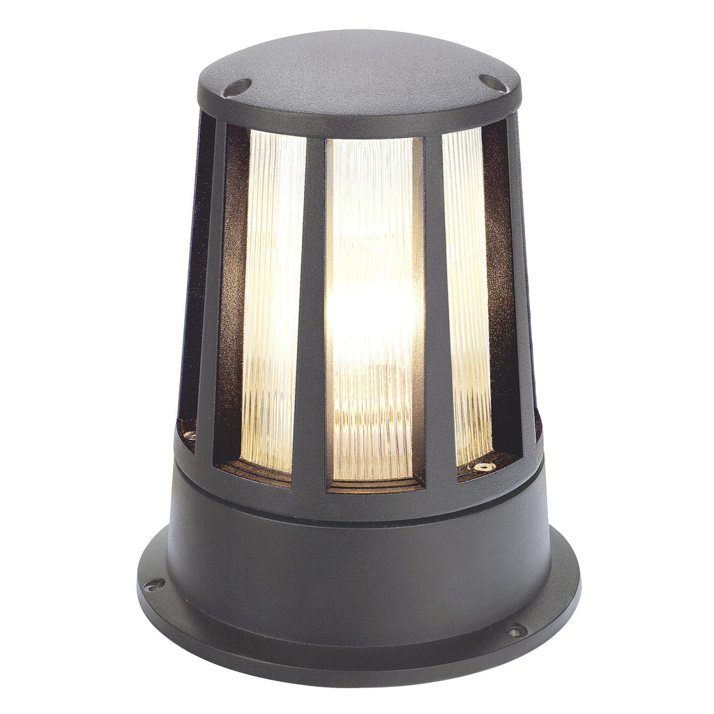 Cone tuinpaaltje 1x100W E27 230V D19xH24cm antraciet IP54
