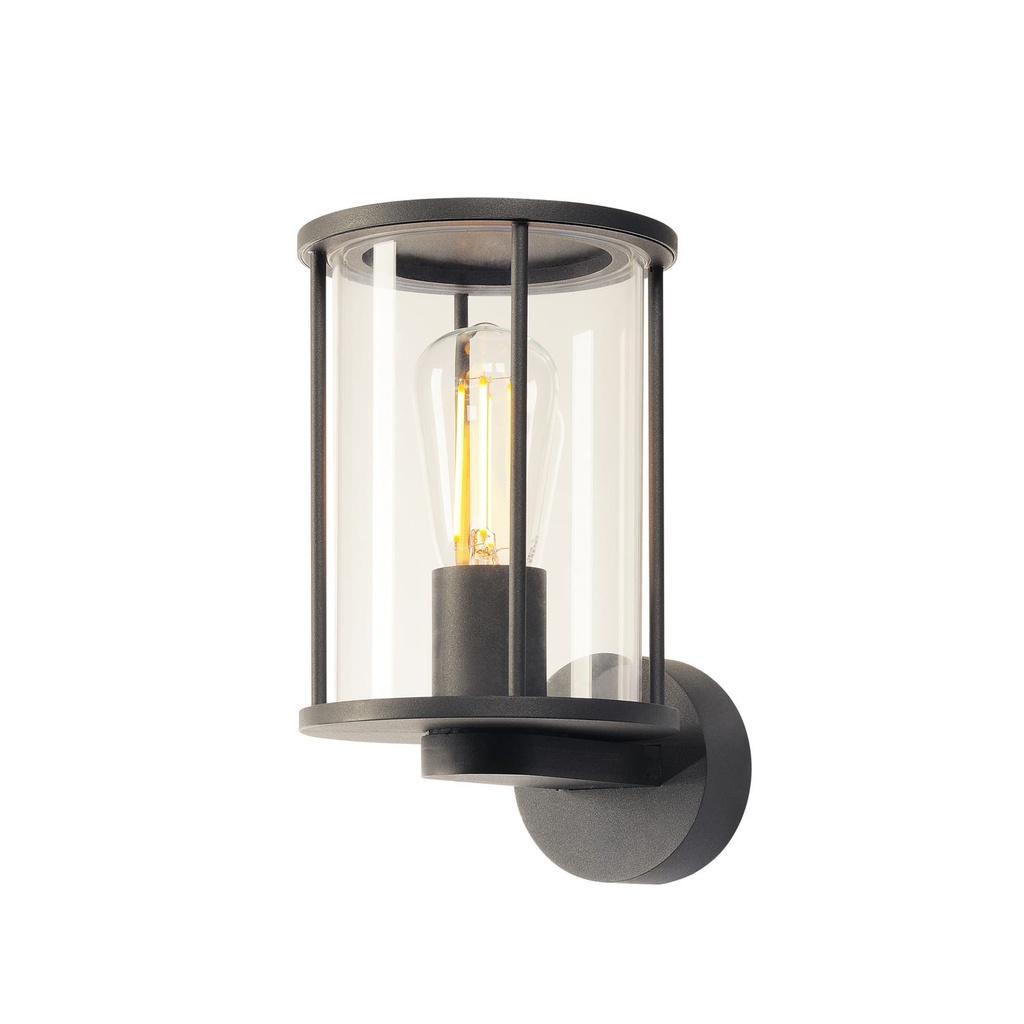 PHOTONIA wandopbouw A60/E27 60W alu/glas IP55 rond antraciet