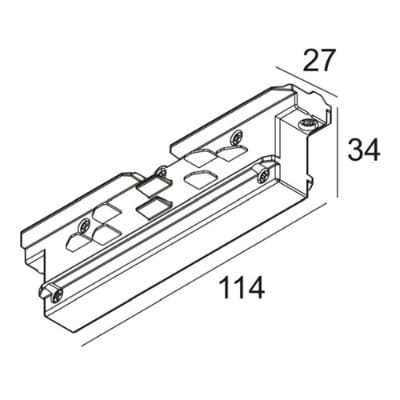 DELTA LIGHT Track 3F DIM corner 180° zwart