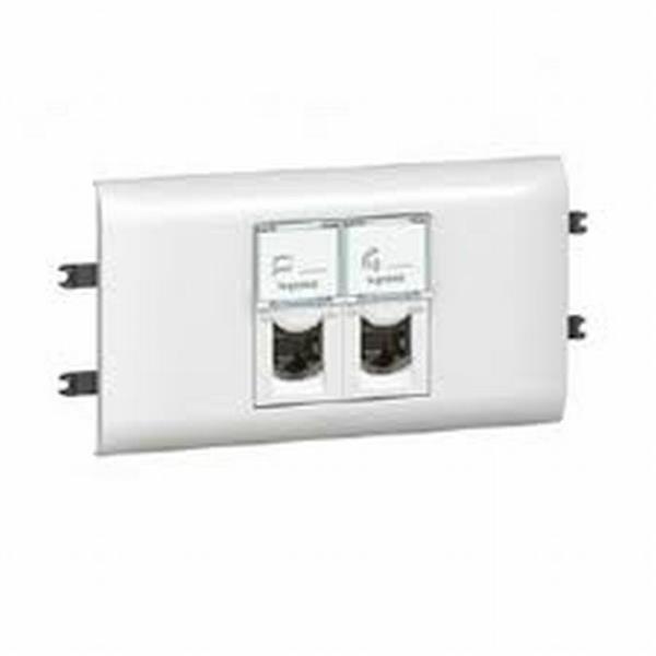 LEGRAND Mosaic 2RJ45 cat 6 UTP+houder 2 mod. Wit - 78663
