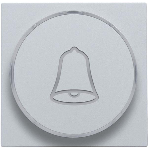 [3734626] NIKO - Toets met belsymbool voor drukknop 6a, e10-lampvoet, sterling - 121-64007