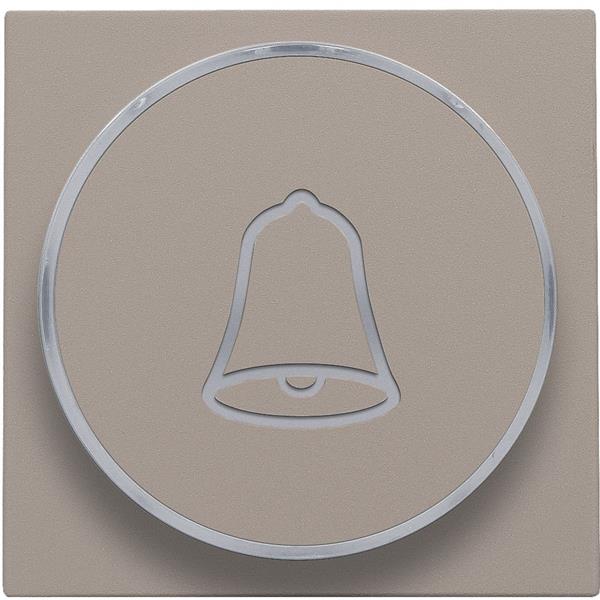 NIKO - Toets met belsymbool voor drukknop 6a, e10-lampvoet, brons - 123-64007