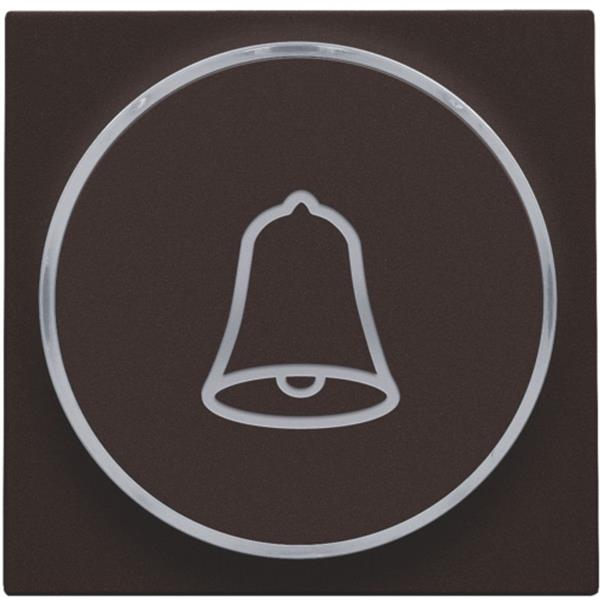 [3734789] NIKO - Toets met belsymbool voor drukknop 6a, e10-lampvoet, bruin - 124-64007