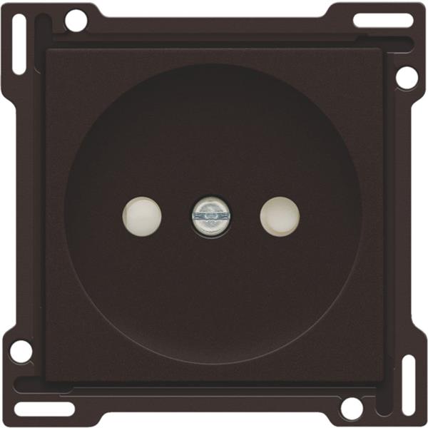 [3734804] NIKO - Centraalplaat stopcontact zonder aarding, 21mm, bruin - 124-66501