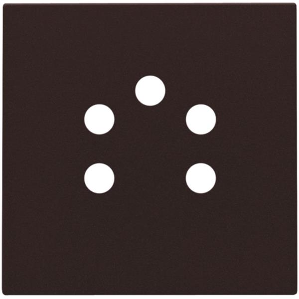 [3734807] NIKO - Centraalplaat vijfpolige telefooncontactdoos, bruin - 124-69001