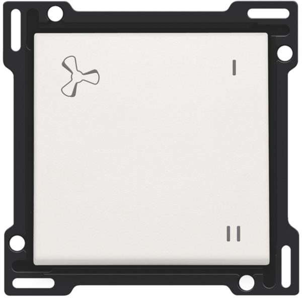 Mechanically controlled ventilation control button, white