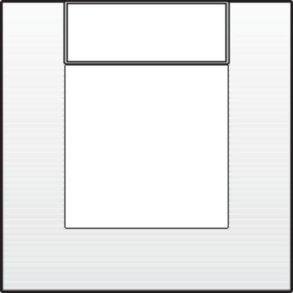 NIKO - Enkel. afdekplaat, 8x8cm, met tekstveld, voor installatiekanalen, wit - 101-76101