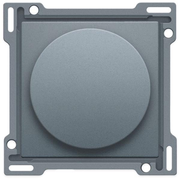 NIKO - Centraalplaat draaiknopdimmer/snelheidsregelaar, inc. draaiknop, grijs staal - 220-31000