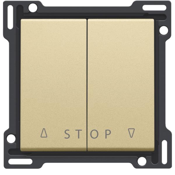 NIKO - Toets Tweevoudige rolluikdrukknop vr elektronische sturingen, goud - 221-65918