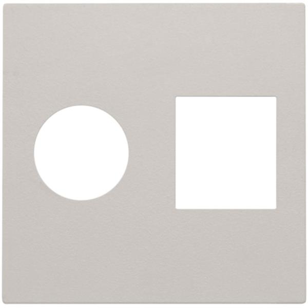 NIKO Afwerkingsset coax TV + RJ45 licht grijs - 102-65702