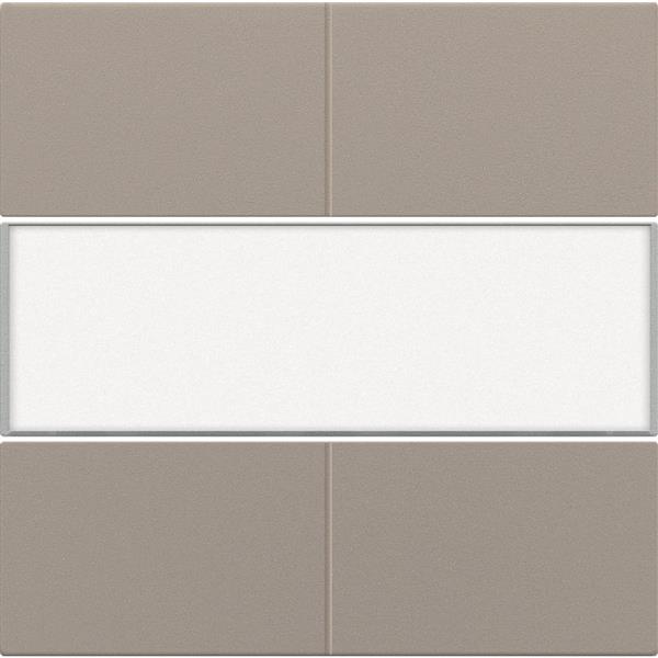 Bouton poussoir quadruple sans potentiel avec champ de texte, bronze