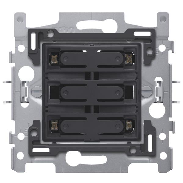NIKO - Sokkel viervoud. potentiaalvrije drukknop 24v, no, led, klauw - 170-40160
