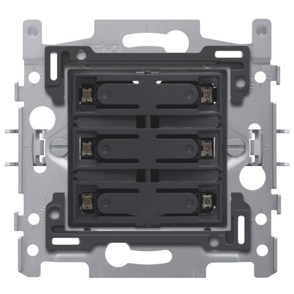 NIKO - Sokkel zesvoudige potentiaalvrije drukknop 24v, no, led, klauw - 170-60150