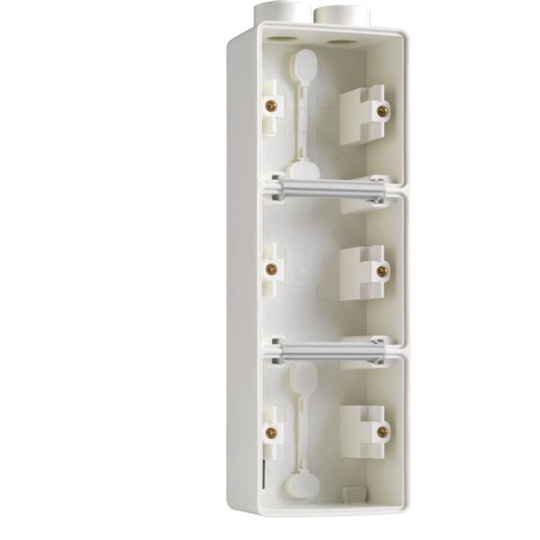 NIKO Hydro OPBOUWDOOS 3X VERTICAAL wit - 701-84302