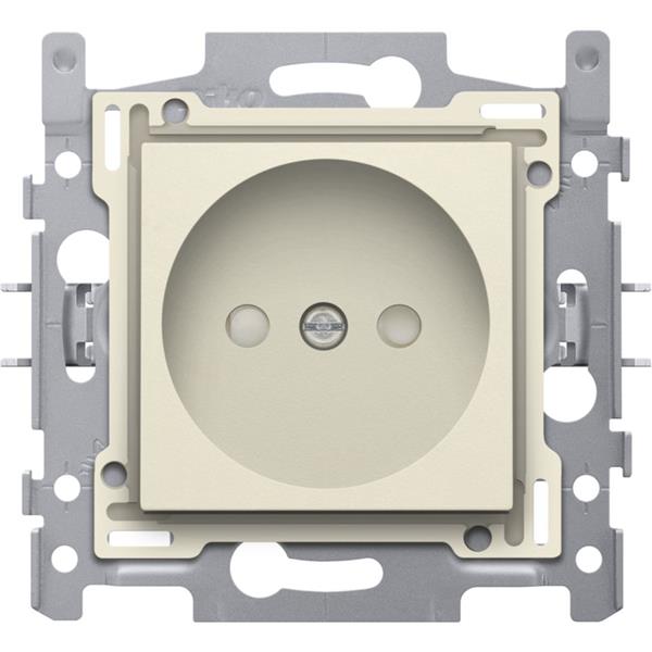 [5802736] NIKO - Stopcontact zonder aarding, 21mm, samengesteld, insteekklemmen, crème - 100-66505