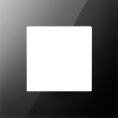 NIKO - Enkelvoudige afdekplaat, zwart - 242-76100