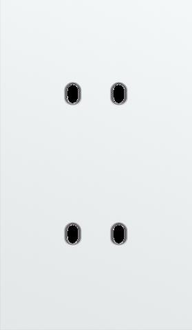NIKO - Tweevoudige afdekplaat v60vr 2 tweev schak, toggle, wit - 154-57252