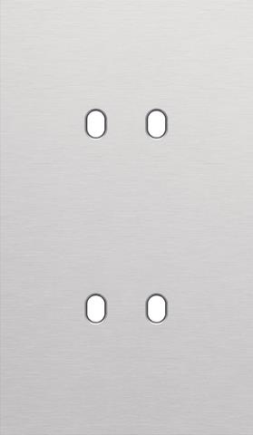 NIKO - 2-Voudige afdekplaat v60vr 2 tweev schak, toggle, alu grijs - 155-57252