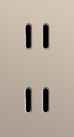 NIKO - 2-Voudige afdekplaat v71vr 2 tweev schak, rocker, champagne - 166-56852