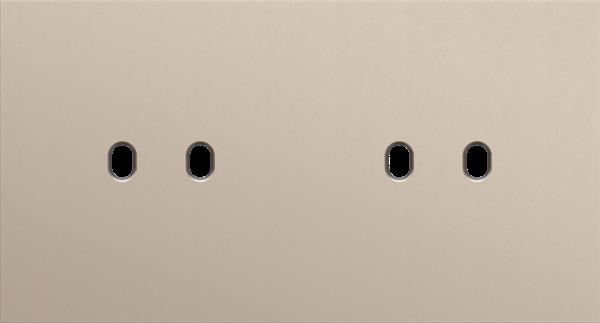 NIKO - 2-Voudige afdekplaat h71vr 2 tweev schak, toggle, champagne - 166-57802