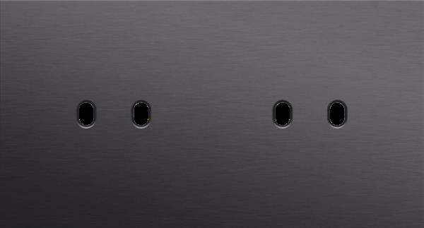NIKO - 2-Voudige afdekplaat h71vr 2 tweev schak, toggle, alu zwart - 224-57802