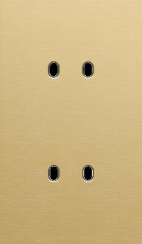 NIKO - 2-Voudige afdekplaat v60vr 2 tweev schak, toggle, alu goud - 227-57252