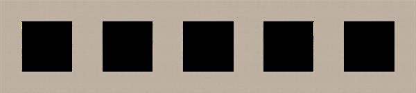 Afdekplaat (71mm) PURE 5-voudig horizontaal, steel champagne coated