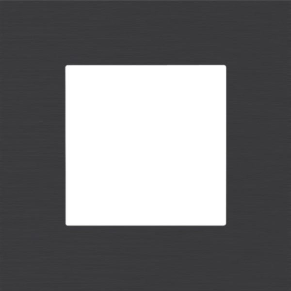 NIKO Afdekplaat PURE enkelv alu black brushed - 224-76100