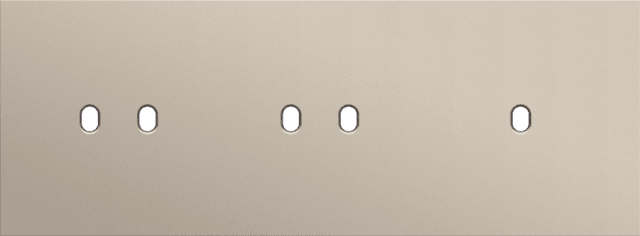 NIKO - 3-Voudige afdekplaat h71 vr 2 tweev + enklv schak, toggle, champagne - 166-57704