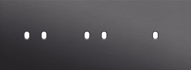 NIKO - 3-Voudige afdekplaat h71 vr 2 tweev + enklv schak, toggle, alu black - 224-57704