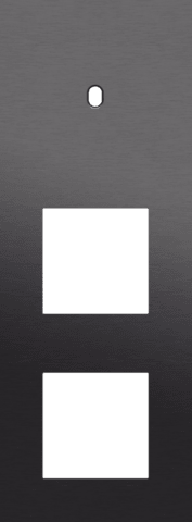NIKO - 3-Voudige afdekplaat v71 vr enklv schak + 2 fct, toggle, alu black - 224-57955