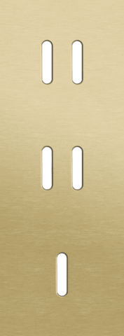 NIKO - 3-Voudige afdekplaat v71 vr 2 tweev + enklv schak, rocker, alu goud - 227-56954