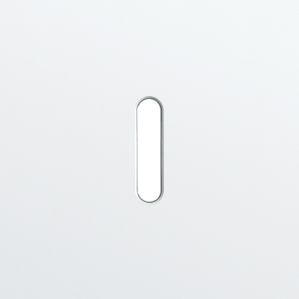 [8373384] NIKO - Single cover plate, for 1 function, Niko Home Control, Rocker, steel white - 154-46101