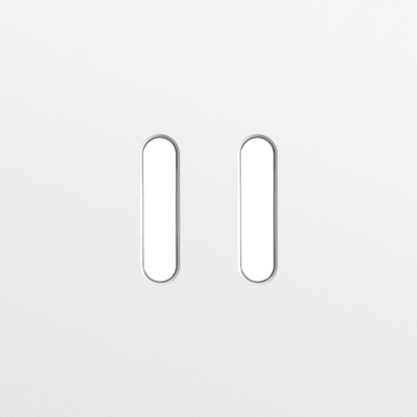 [8373385] NIKO - Enkelvoudige afdekplaat, vr 2 functies, Niko Home Control, Rocker, steel white - 154-46102