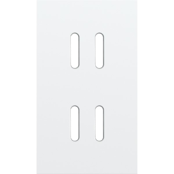 [8373386] NIKO - 2-Voudige afdekplaat v60 vr 2 functies, Niko Home Control, Rocker, steel white - 154-46252