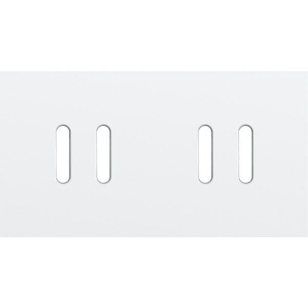 NIKO - 2-Voudige afdekplaat h71 vr 2 functies, Niko Home Control, Rocker, steel white - 154-46802
