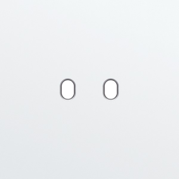 [8373391] NIKO - Single cover plate, for 2 functions, Niko Home Control, Toggle, steel white - 154-47102