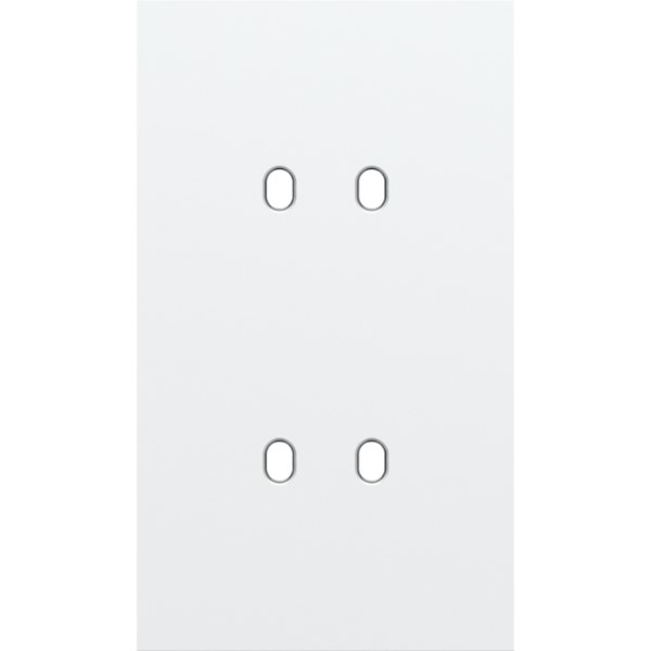 [8373392] NIKO - plaque de couverture 2 voies v60 pour 2 fonctions, Niko Home Control, Toggle, acier blanc - 154-47252