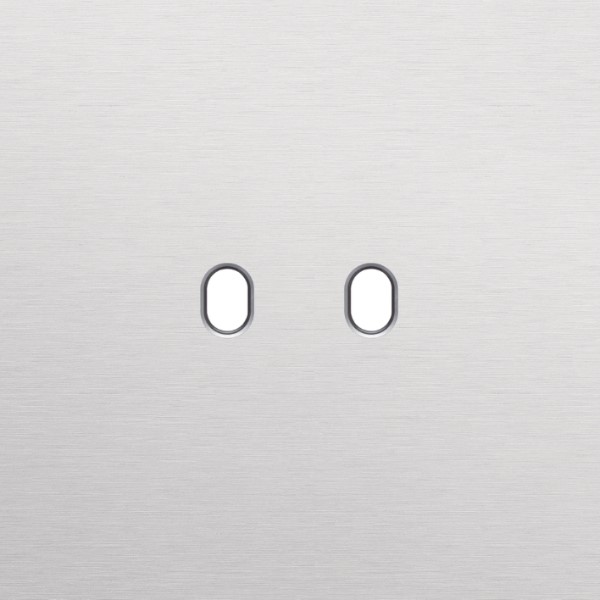 NIKO - Enkelvoudige afdekplaat, vr 2 functies, Niko Home Control, Toggle, alu grey - 155-47102