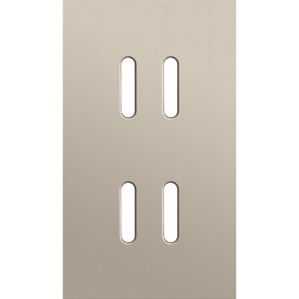 NIKO - 2-Voudige afdekplaat v60 vr 2 functies, Niko Home Control, Rocker, steel champag - 166-46252