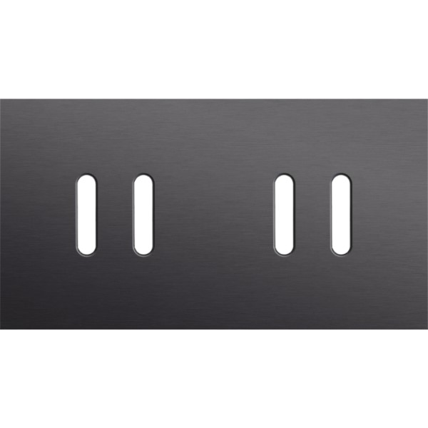 [8373423] NIKO - 2-Voudige afdekplaat h71 vr 2 functies, Niko Home Control, Rocker, alu black - 224-46802