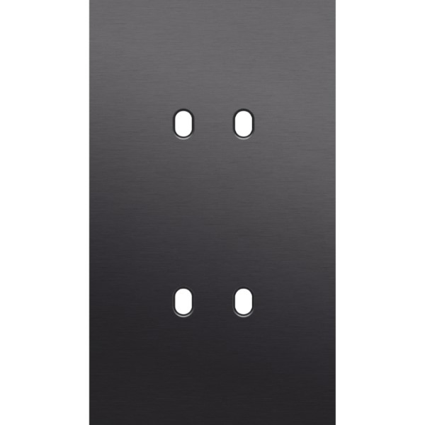 [8373428] NIKO - 2-Voudige afdekplaat v60 vr 2 functies, Niko Home Control, Toggle, alu black - 224-47252