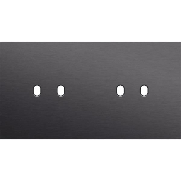 [8373429] NIKO - 2-Voudige afdekplaat h71 vr 2 functies, Niko Home Control, Toggle, alu black - 224-47802
