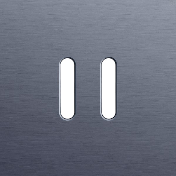 [8373433] NIKO - Enkelvoudige afdekplaat, vr 2 functies, Niko Home Control, Rocker, alu blue grey - 226-46102