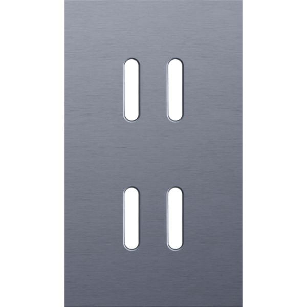 [8373434] NIKO - 2-Voudige afdekplaat v60 vr 2 functies, Niko Home Control, Rocker, alu blue grey - 226-46252