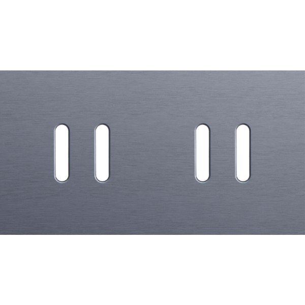 [8373435] NIKO - 2-Voudige afdekplaat h71 vr 2 functies, Niko Home Control, Rocker, alu blue grey - 226-46802