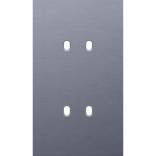 [8373440] NIKO - 2-Voudige afdekplaat v60 vr 2 functies, Niko Home Control, Toggle, alu blue grey - 226-47252